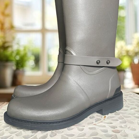 Rag & Bone $325 RIDING RAIN BOOT Waterproof Zipper Detail - Picture 7 of 13
